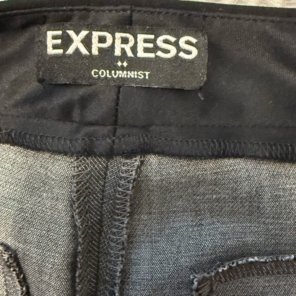 Express Gray and Black Micro Dot Columnist Dress Pants Slacks 6 - Picture 4 of 6